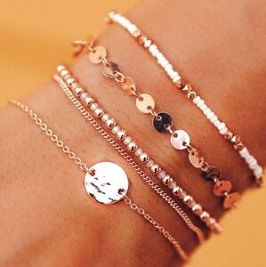 Pura Vida Aspyn Ovard The Gold Rush Pack in Rose Gold Bracelet Set